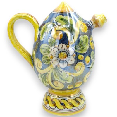 Bummulo malandrino Vattenflaska, Caltagirone keramik, två storlekar (1 st) Pärlemor emalj, barock dekoration och blommor
