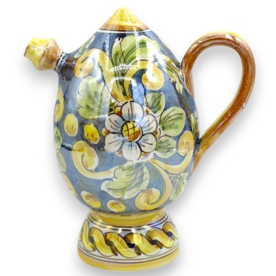 Bummulo malandrino Vattenflaska, Caltagirone keramik, två storlekar (1 st) Pärlemor emalj, barock dekoration och blommor