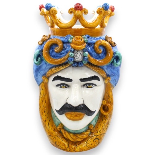 Tête de Maure de Caltagirone h 37 cm environ (1 unité) Couronne, turban et applications