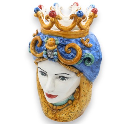 Tête de Maure de Caltagirone h 37 cm environ (1 unité) Couronne, turban et applications - 
