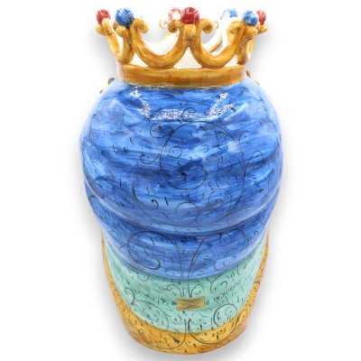 Cabeza de Moro de Caltagirone h 37 cm aprox. (1 Unidad) Corona, turbante y aplicaciones - 