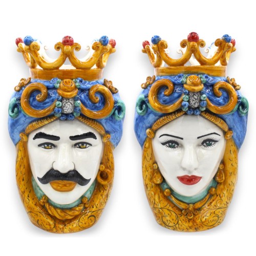 Tête de Maure de Caltagirone h 37 cm environ (1 unité) Couronne, turban et applications - 