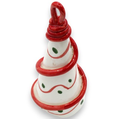 Albero di Natale Moderno, Cono cordato, ceramica Caltagirone, h 15 / 16 cm ca. - 