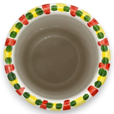 Caltagirone keramisk skänkhållare, h 20 x Ø 10 cm ca (1 st) med bård, multidekoration - 