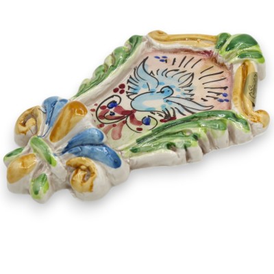 Bénitier en céramique Caltagirone, hauteur environ 14 cm. (1 pièce) couleur aléatoire - 