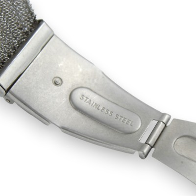 Handgemaakte bandarmband, L ca. 24 cm. Toepassingen van roestvrij staal, turkoois en koraalpasta - 