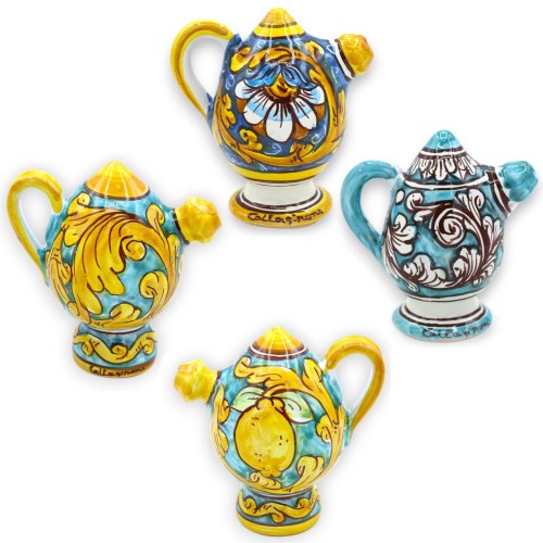 Bummulo malandrino Caltagirone, Wasserflasche, H ca. 11 cm. - in verschiedenen Dekoren (1 Stück) - 