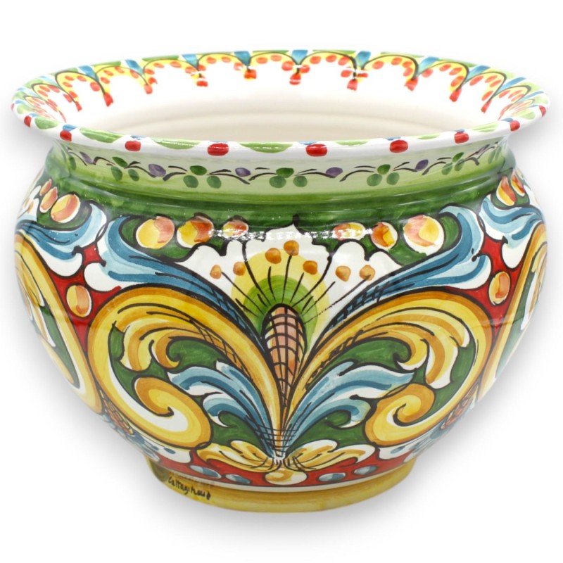 Cachepot Plantenpot, Caltagirone keramiek, 5 maatopties (1 st) MD3 - 