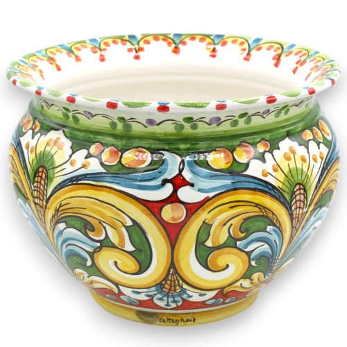 Cachepot Plantenpot, Caltagirone keramiek, 5 maatopties (1 st) MD3 -  2