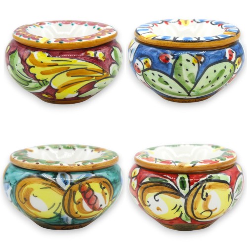 Caltagirone keramische anti-rook asbak - Twee maatopties en verschillende kleuren (1 stuk) willekeurige decoratie - 
