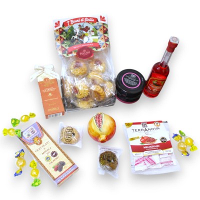 Cesta Regalo Natalizia con Prodotti Tipici Siciliani - LOCU PICCIULU (all'interno 15 Pz) - 