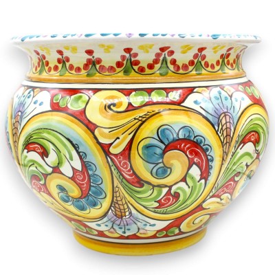 Cachepot Vaso piante, ceramica Caltagirone, 5 opzioni misura (1Unità) MD5 - 