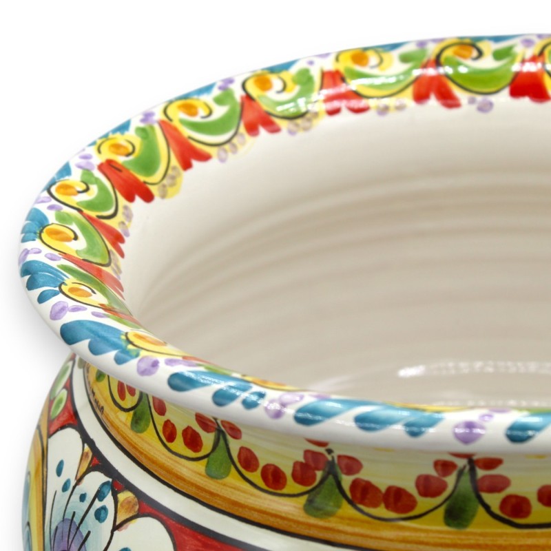 Cachepot Vaso piante, ceramica Caltagirone, 5 opzioni misura (1Unità) MD5 - 