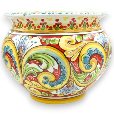 Cachepot Vaso piante, ceramica Caltagirone, 5 opzioni misura (1Unità) MD5 - 