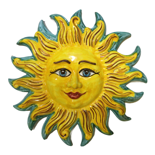 24cm Durchmesser Sonne aus Keramik 
