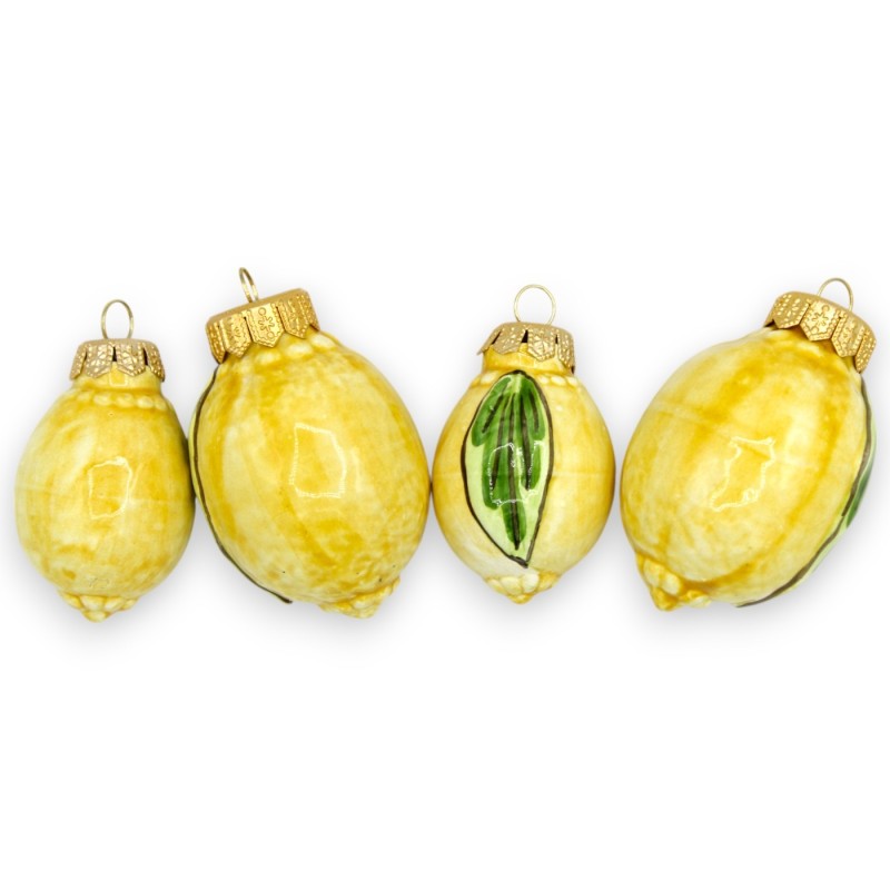 Boule de Noël en céramique Caltagirone, modèle Citron - 2 options de taille (1pc) MD2 - 