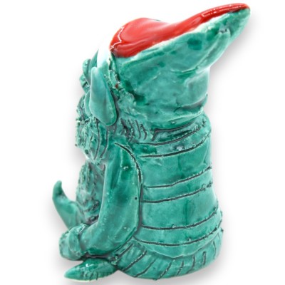Kerstelf, Santa's Helper in Siciliaans keramiek - h 10 cm ongeveer. (1 st) Twee kleuropties - 