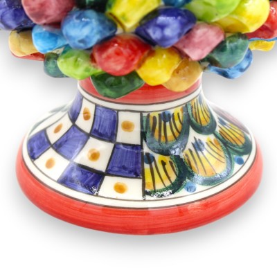 Sizilianischer Tannenzapfen aus Caltagirone-Keramik, polychromatisch, 2 Größen (1 Stück). Barocker Dekorationsstiel, Wag