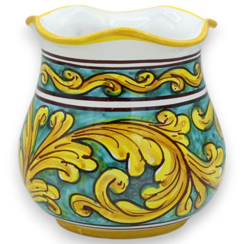 Wazon ceramiczny Caltagirone, wys. ok. 14 x 13 cm (1 szt.), dekoracja barokowa -  2
