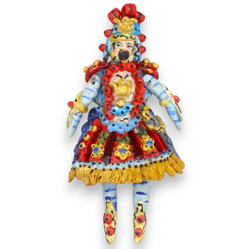 Sicilian Pupo, handmade in Sicilian ceramic, h 16 X 9 cm approx. (1pc) various models, movable limbs, to hang - 