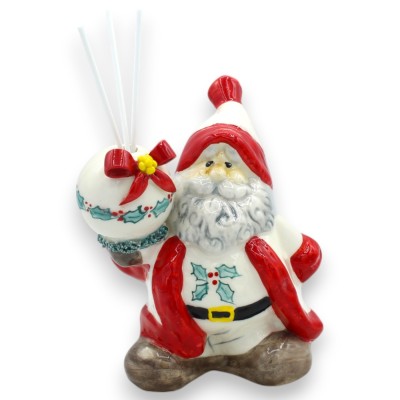 Porte-Essence Diffuseur Père Noël en céramique fine, h 17 x 15 cm environ. - 