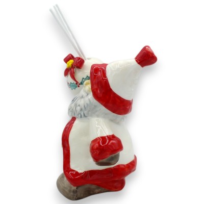 Porte-Essence Diffuseur Père Noël en céramique fine, h 17 x 15 cm environ. - 