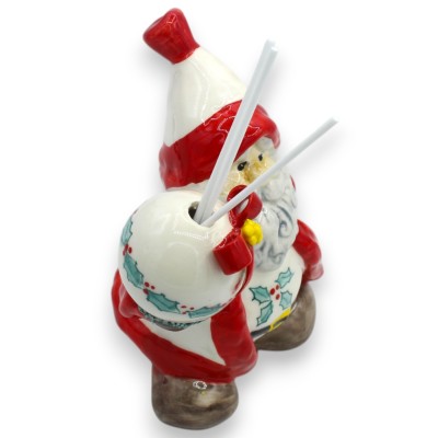 Porte-Essence Diffuseur Père Noël en céramique fine, h 17 x 15 cm environ. - 