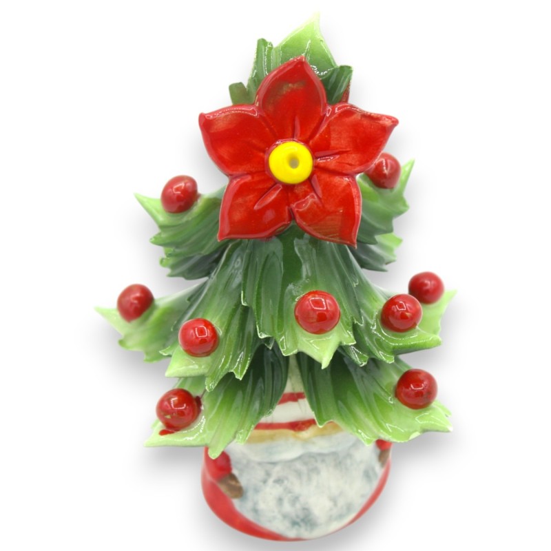 Santa Claus tree in fine ceramic - h 13 / 14 cm approx. (1pc) random model - 