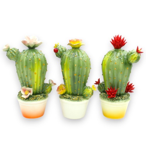 Succulent plant in pot, fine ceramic, h 22 cm approx. (1pc) - assorted models and decorations - 