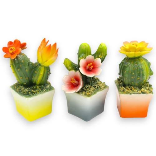 Succulent plant in a pot, fine ceramic, approx. 14 cm high (1pc) - assorted models and decorations - 