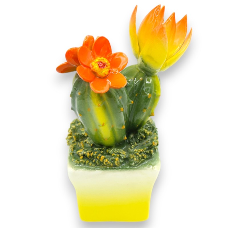 Succulent plant in a pot, fine ceramic, approx. 14 cm high (1pc) - assorted models and decorations - 