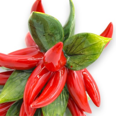 Plante pyramidale de piments en pot, céramique fine, deux tailles disponibles (1 pièce) - 