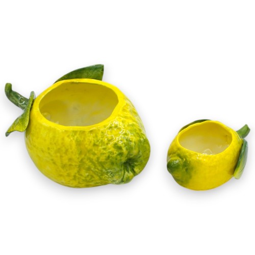 Zitronenförmige Vase aus feiner Keramik, 2 Größenoptionen (1 Stück) - 