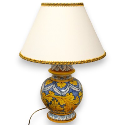 Barocklampe aus Caltagirone-Keramik – H ca. 55 cm. Barock- und Empire-Dekoration - 