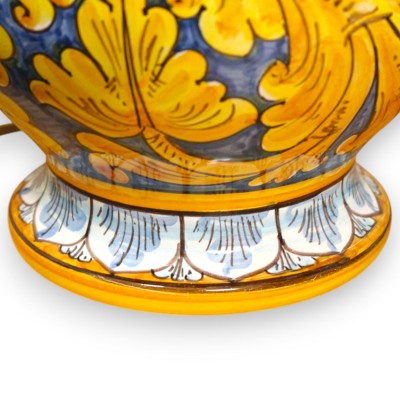 Barocklampe aus Caltagirone-Keramik – H ca. 55 cm. Barock- und Empire-Dekoration - 