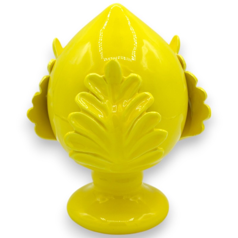 Pumo in fine Sicilian ceramic, Yellow with 4 size options (1pc) - 