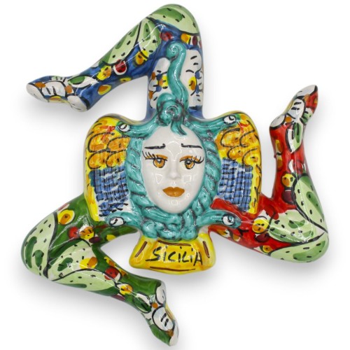 Caltagirone ceramic Trinacria, approx. 20 cm high (1pc) various colours and random decoration MD1 -  2
