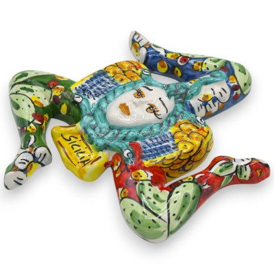 Caltagirone ceramic Trinacria, approx. 20 cm high (1pc) various colours and random decoration MD1 - 