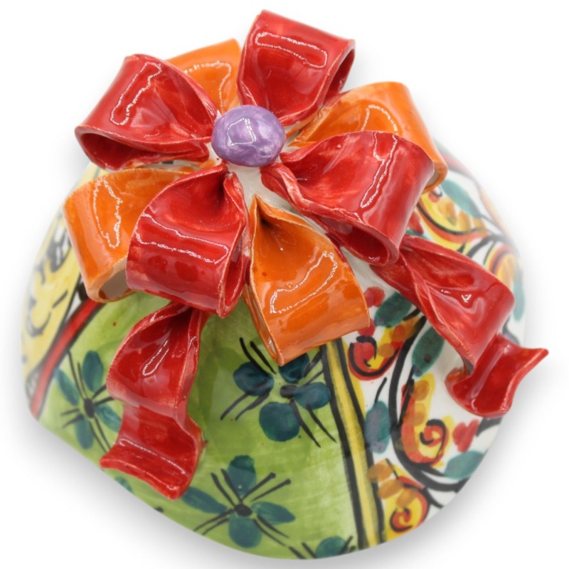 Caltagirone keramiska smycken ägg, h 20 x Ø 13 cm, modern och flerfärgad stil dekoration MD2 - 