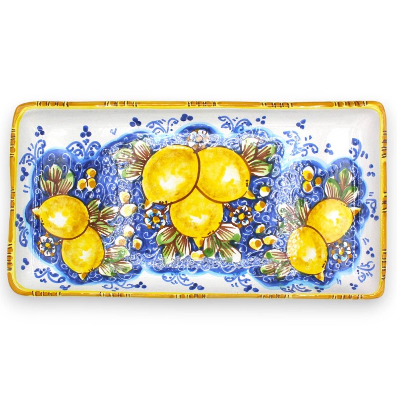 Taca prostokątna, ceramika Caltagirone - dł. 40 x 20 cm ok. (1 szt.) z różnymi opcjami dekoracji - 