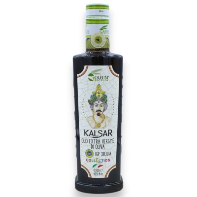 - Kalsar y Halisah - Aceite EVO IGP siciliano - COLECCIÓN - 2 opciones de tamaño y decoración (1ud) - 