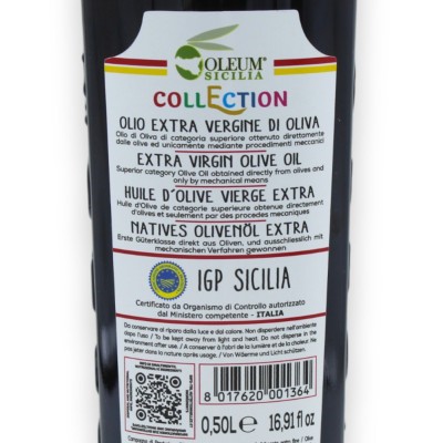 - Kalsar und Halisah – sizilianisches IGP EVO-Öl – KOLLEKTION – 2 Größen- und Dekorationsoptionen (1 Stück) - 