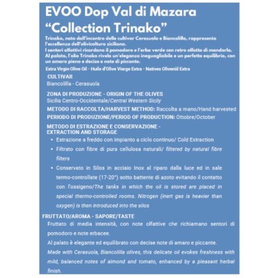- TrinaKo - Sizilianisches DOP EVO-Öl - KOLLEKTION - 500 ml Val di Mazara - 