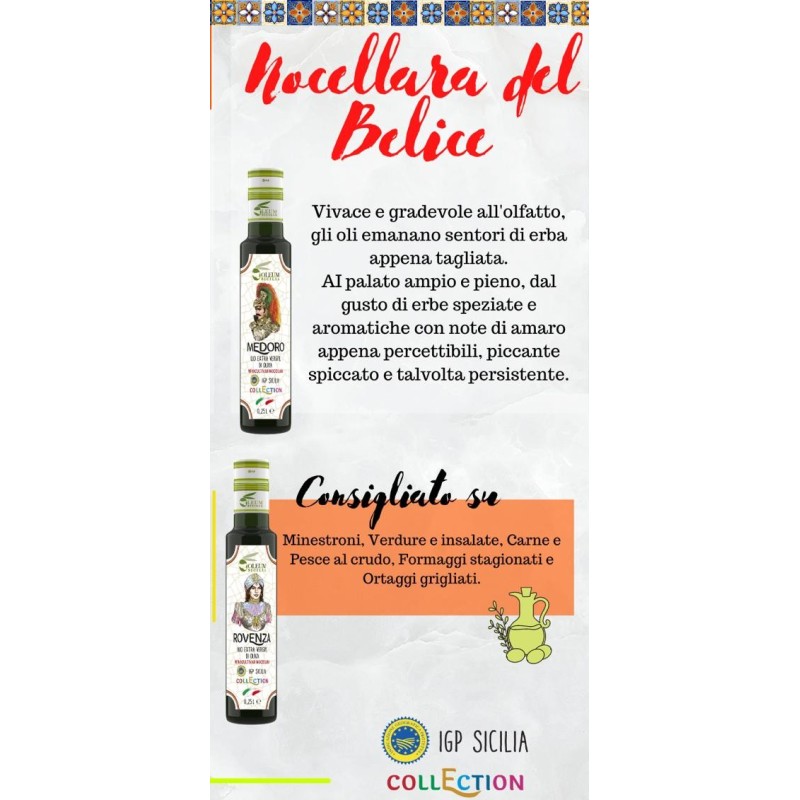 Óleo Siciliano EVO IGP , 100 ml - COLEÇÃO, Várias opções de decoração (1 unidade) - 