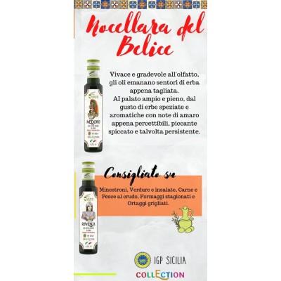 Olio EVO I.G.P. di Sicilia, 100 ml - COLLECTION, Varie opzioni decoro (1Unità) - 