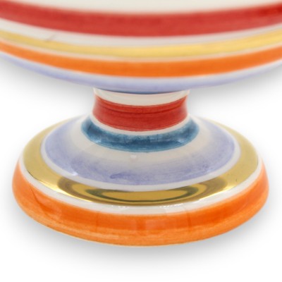 Pumo Modern Design, Caltagirone keramiek, h 15 x 11 cm ca. (1st) Twee decoratie-opties 24k puur gouden emaille - 