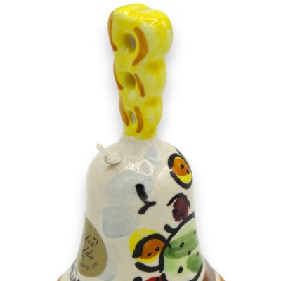 Cloche en céramique de Caltagirone (1 pièce) environ h 8 cm. Décoration et couleur aléatoires - 