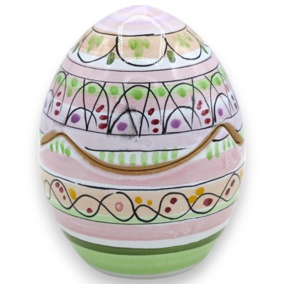 Sieradenhouder in de vorm van een ei, fijn keramiek, ca. h 10 x 8 cm. (1st) twee decoratie-opties - 