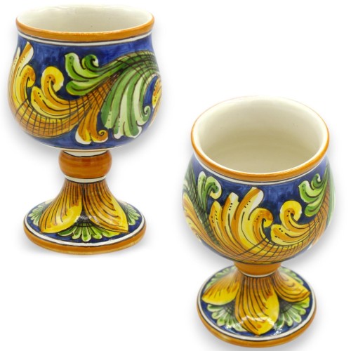 Kielich ceramiczny Caltagirone - wys. 13 x ok. 8 cm. (1 szt.) różne opcje dekoracji -  2