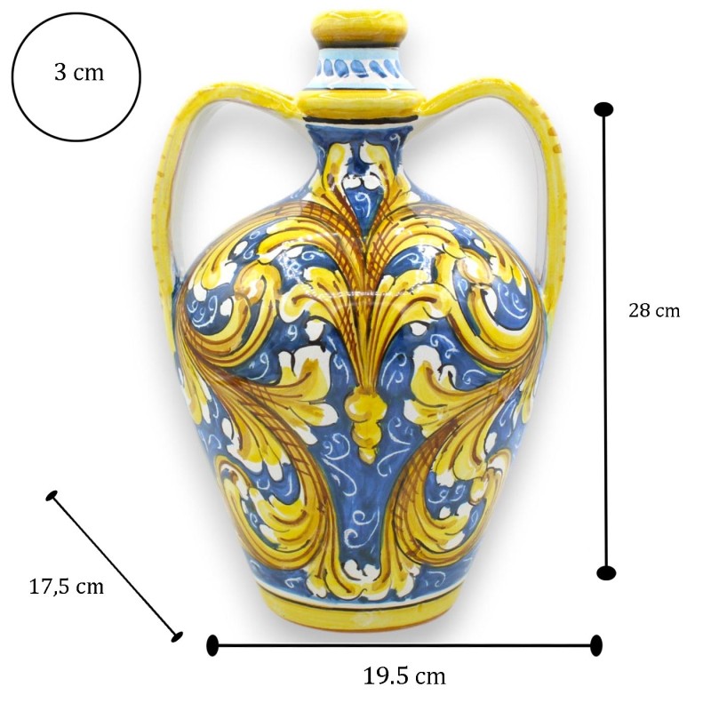 Vaso Quartara Bummulo altura 28 x 20 cm aprox. (1pc) Cerâmica Caltagirone, várias decorações - 